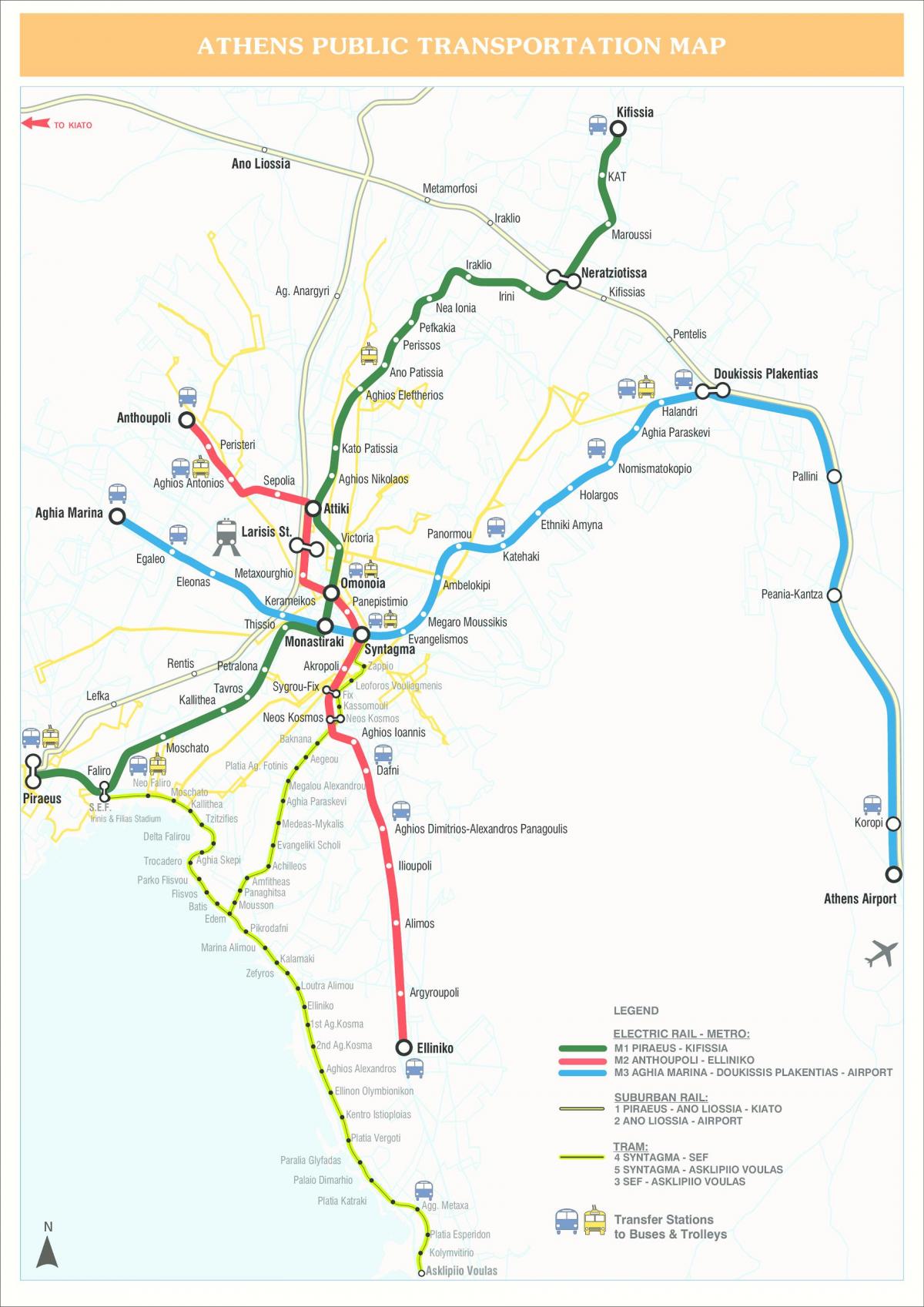 Athen transit Karte