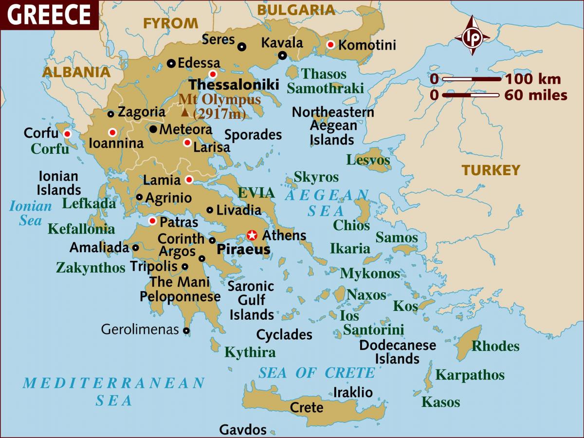 Hauptstadt von Griechenland Karte