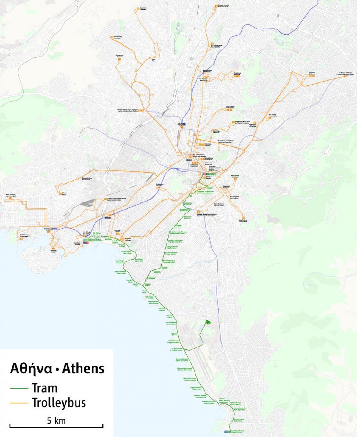 Athen trolleybus route anzeigen