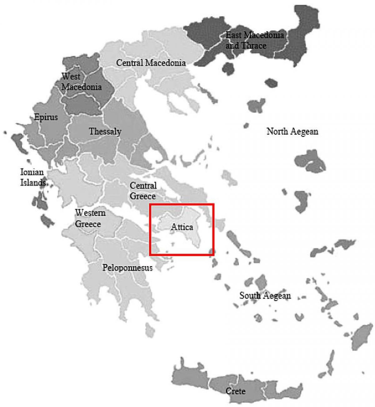 attica-Griechenland-map