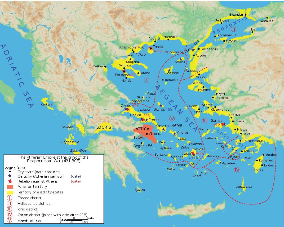 Antike Stadt Athen Karte