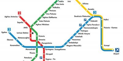 Athen s-Bahn-Karte