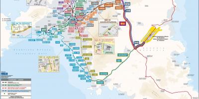 Athen, Griechenland-bus-Routen Karte