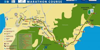 Karte von Athen-marathon