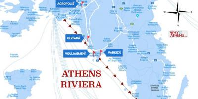 Karte von Athen riviera